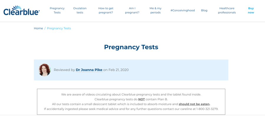 Fact Check: Plan B Pills Are NOT Inside Pregnancy Tests -- Tablet ...